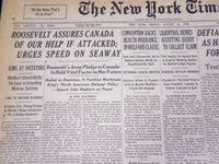 1937 AUG 19 NEW YORK TIMES - ROOSEVELT ASSURES CANADA OF OUR HELP - NT 729