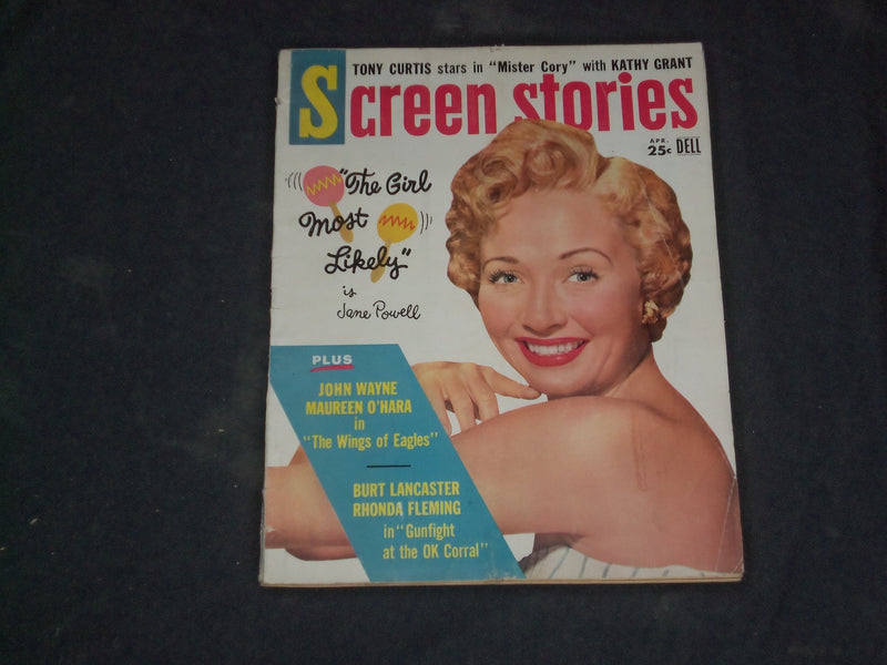 1957 APRIL SCREEN STORIES MAGAZINE - JANE POWELL COVER - CW 689