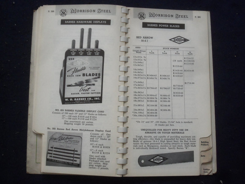 1952-1953 MORRISON STEEL CATALOG - NEW BRUNSWICK, NJ - J 9787