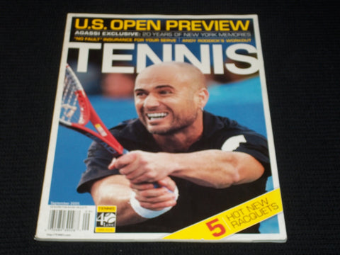 2005 SEPTEMBER TENNIS MAGAZINE - ANDRE AGASSI FRONT COVER - E 2245