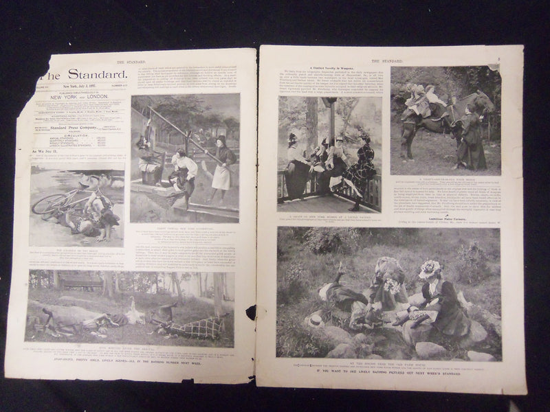 1897 JULY 3 THE STANDARD MAGAZINE - TWO NY SOUBRETTES IN THE COUNTRY - ST 3230