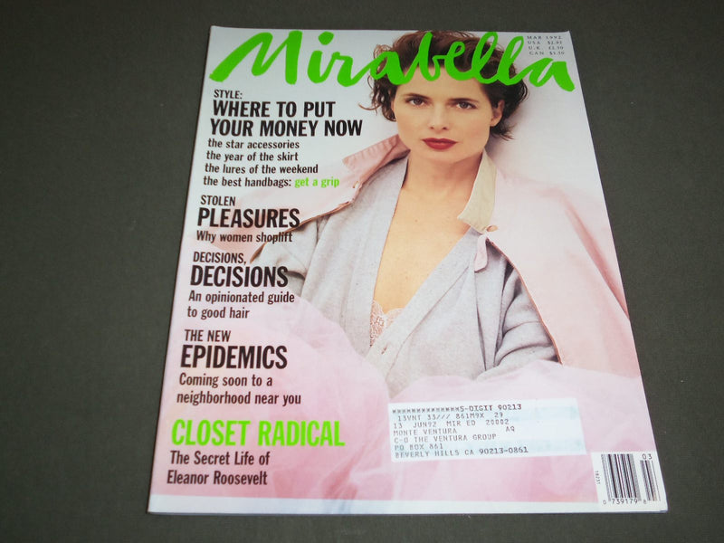 1992 MARCH MIRABELLA MAGAZINE - ISABELLA ROSSELLINI - SP 5442