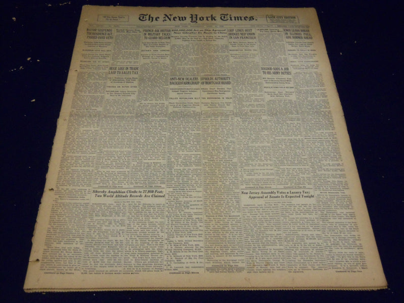 1936 APRIL 15 NEW YORK TIMES - SIKORSKY AMPHIBIAN CLIMBS - NT 4041