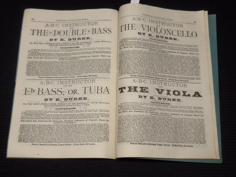 1800'S HARRY PRENDIVILLE MUSIC AND BOOKS CATALOGUE - WORCESTER MASS - K 588