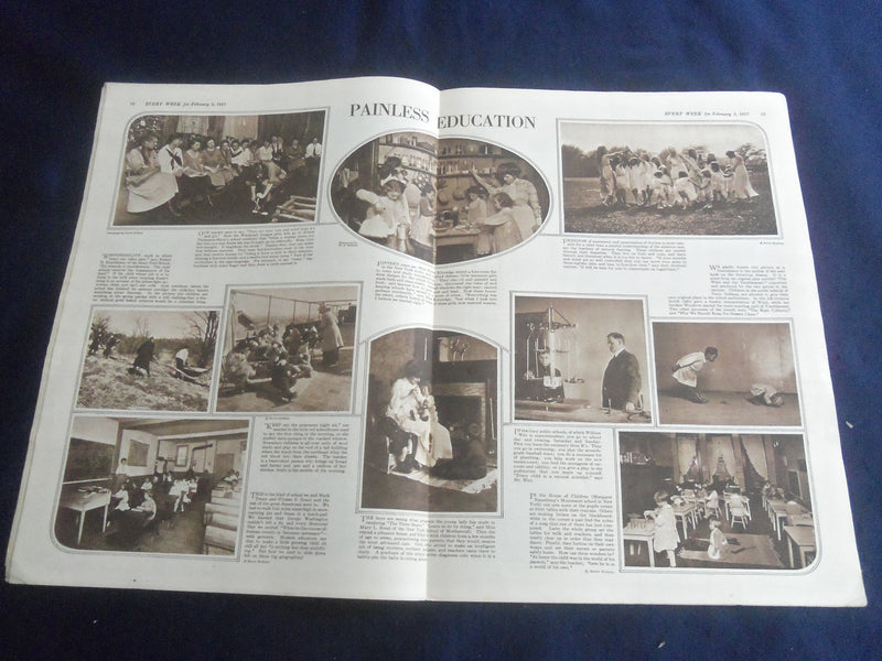 1917 FEBRUARY 5 EVERY WEEK MAGAZINE - GREAT ILLUSTRATED FRONT COVER - B 4164U