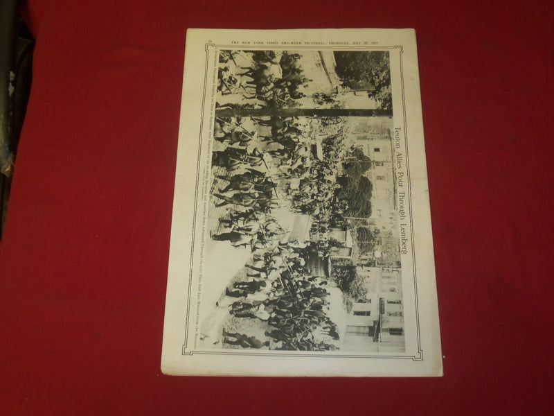 1915 JULY 29 NY TIMES PICTORIAL SECTION - RED CROSS NURSE AID HOSPITAL - NP 3964