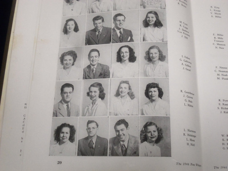 1946 PINE WHISPERS ASHLAND COLLEGE YEARBOOK - OHIO - GREAT PHOTOS - YB 510