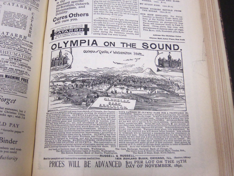 1892 THE CHRISTIAN UNION MAGAZINE 2 BOUND VOLUMES - NICE ILLUS & ADS - R 635