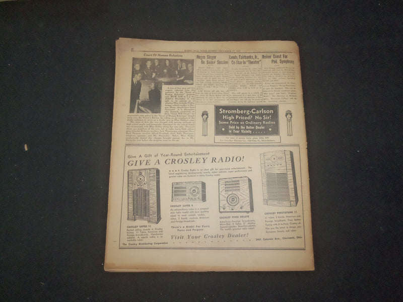 1937 DECEMBER 17 RADIO DIAL MAGAZINE - REX DAVIS COVER - SP 1520R
