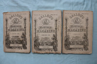 1882 BALLOU'S MONTHLY MAGAZINE - LOT OF 11 - O 3974