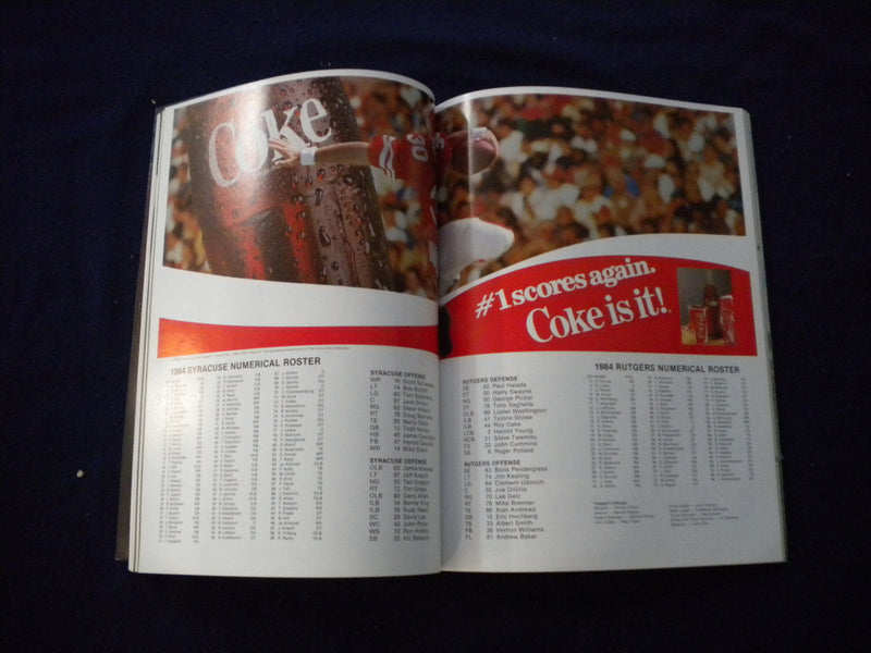 1984 SEPTEMBER 22 FOOTBALL PROGRAM - SYRACUSE UNIV VS RUTGERS UNIV - SP 3624P