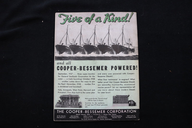 1939 FEBRUARY MOTORSHIP MAGAZINE - TUGS WILLIAM & THOMAS MORAN COVER - E 10806