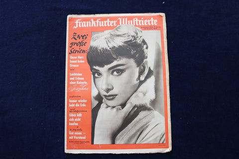 1954 OCT 16 FRANKFURTER ILLUSTRIERTE MAGAZINE COVER - AUDREY HEPBURN - E 23844