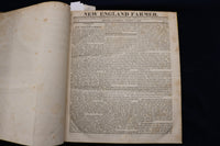 1822-1823 NEW ENGLAND FARMER BOUND VOLUME #1 - KD 9537