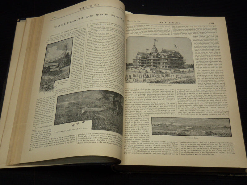 1883-1884 THE HOUR MAGAZINE BOUND VOLUME LOT OF 2 - NEW YORK - KD 3340K