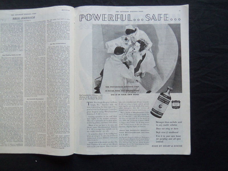 1933 APRIL 29 THE SATURDAY EVENING POST MAGAZINE - ILLUSTRATED COVER - SP 1510