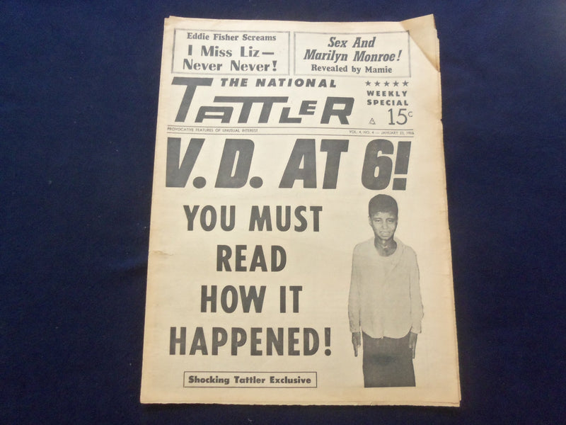 1966 JAN 23 THE NATIONAL TATTLER NEWSPAPER - V.D. AT 6! -YOU MUST READ - NP 6876