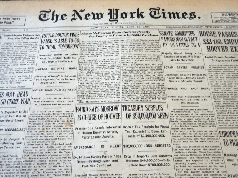 1930 JUNE 15 NEW YORK TIMES - CAPONE ARRESTED ON MIAMI PERJURY CHARGE - NT 5640