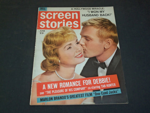 1961 JUNE SCREEN STORIES MAGAZINE - DEBBIE REYNOLDS AND TAB HUNTER - SP 8176