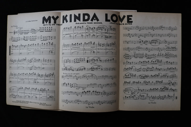 1929 MY KINDA LOVE MUSICAL SCORE MULTIPLE INSTRUMENTS-ROBBINS PUBLICATION-K 2934