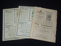 1911-1912 KINDERGARTEN REVIEW MAGAZINES LOT OF 3 - SPRINGFIELD MASS. - K 2166