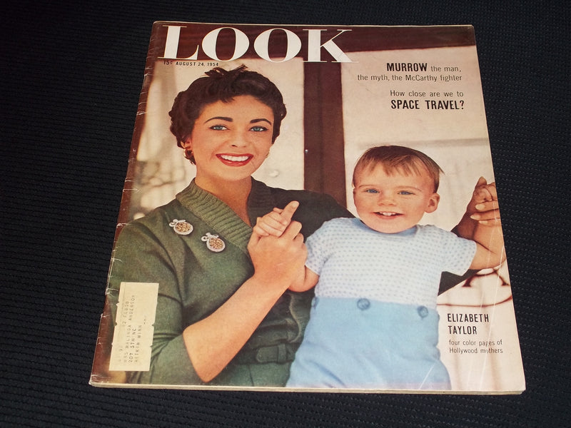 1954 AUGUST 24 LOOK MAGAZINE - LIZ TAYLOR FRONT COVER - E 20336