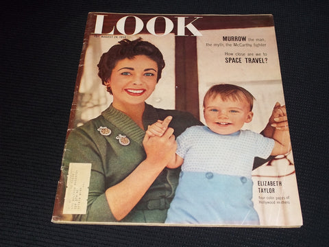 1954 AUGUST 24 LOOK MAGAZINE - LIZ TAYLOR FRONT COVER - E 20336