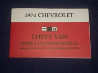1974 CHEVROLET VAN OWNER'S MANUAL & PAMPHLETS - J 6435