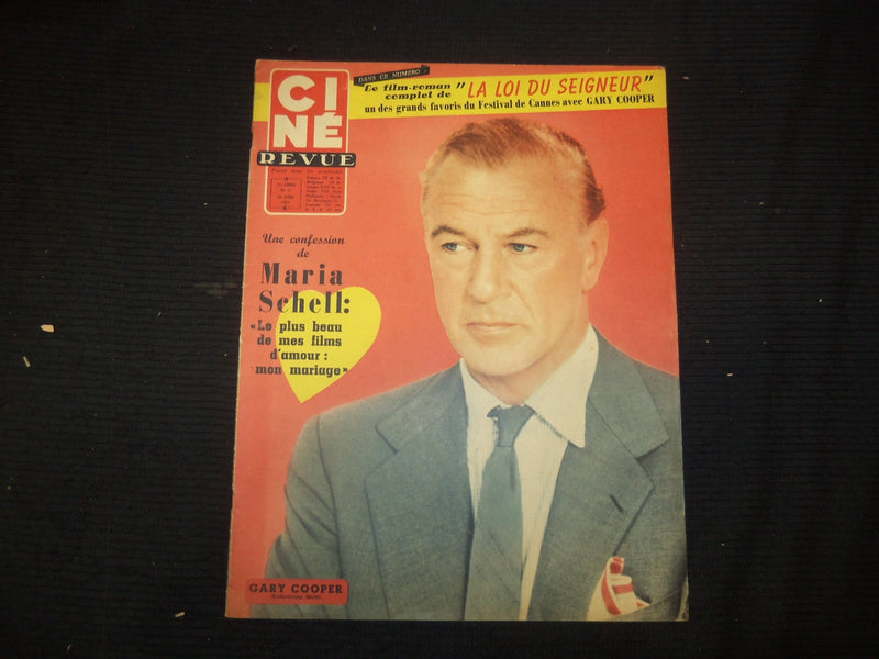 1957 APRIL 26 CINE REVUE FRENCH MAGAZINE - GARY COOPER COVER - E 24725