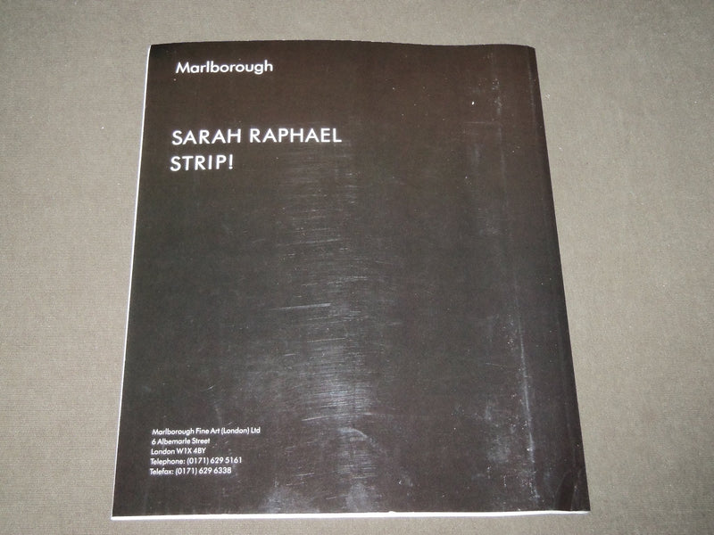 1998 SARAH RAPHAEL STRIP MALBOROUGH FINE ART SOFTCOVER CATALOG - KD 5033