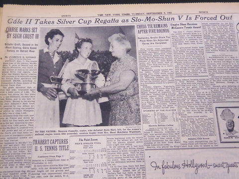 1953 SEPTEMBER 8 NEW YORK TIMES - TRABERT TAKES U. S. TENNIS TITLE - NT 4479