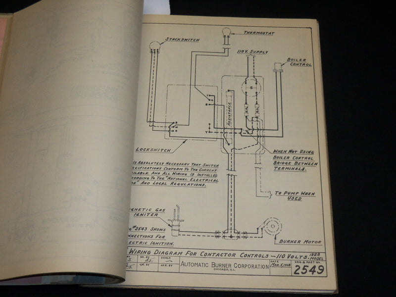 1928 AUTOMATIC BURNER CORP ABC SERVICE MANUAL - CHICAGO - KD 6430