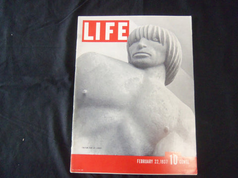 1937 FEBRUARY 22 LIFE MAGAZINE - ST. LOUIS FOUNTAIN TRITON - L 14