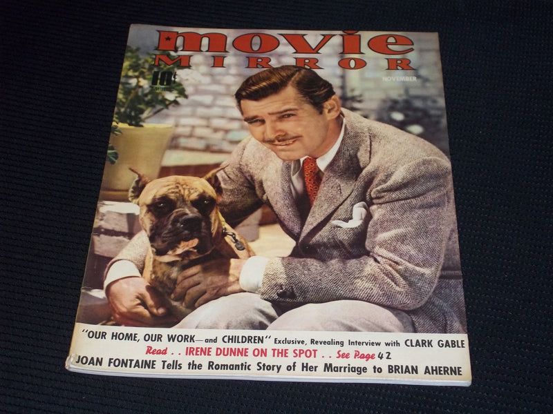 1939 NOVEMBER MOVIE MIRROR MAGAZINE - CLARK GABLE FRONT COVER - E 15349