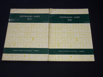 1975-1976 AUSTRALIAN MAPS CATALOGS LOT OF 2 - LIBRARY OF AUSTRALIA - J 8110