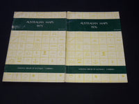 1975-1976 AUSTRALIAN MAPS CATALOGS LOT OF 2 - LIBRARY OF AUSTRALIA - J 8110