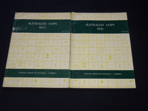 1975-1976 AUSTRALIAN MAPS CATALOGS LOT OF 2 - LIBRARY OF AUSTRALIA - J 8110