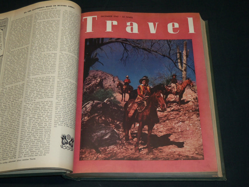 1940 NOV-1941 OCT TRAVEL MAGAZINE BOUND VOLUME - GREAT COVERS - KD 5990