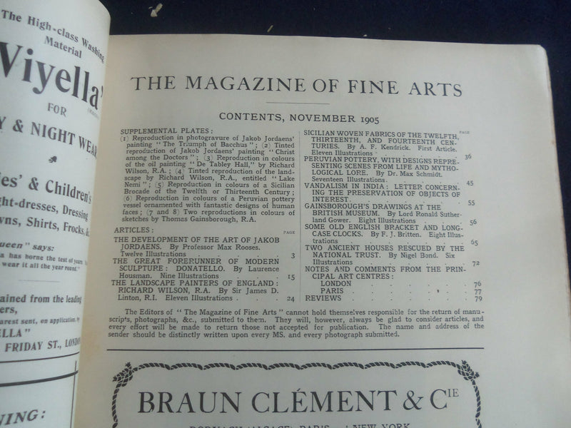 1905 DECEMBER THE MAGAZINE OF FINE ARTS - GREAT PHOTOS, STORIES & ADS - ST 7288