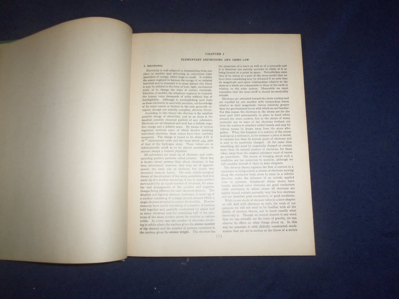 1941 PRINCIPLES OF ELECTRICITY - 1938 EDITION - HARDCOVER BOOK- KD 8164