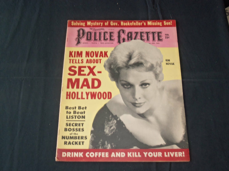 1963 FEBRUARY THE NATIONAL POLICE GAZETTE MAGAZINE - KIM NOVAK - B 5719