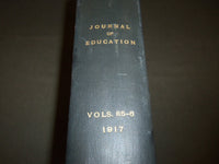 1917 JANUARY-DECEMBER JOURNAL OF EDUCATION BOUND VOLUME - COMPLETE YEAR - R 889
