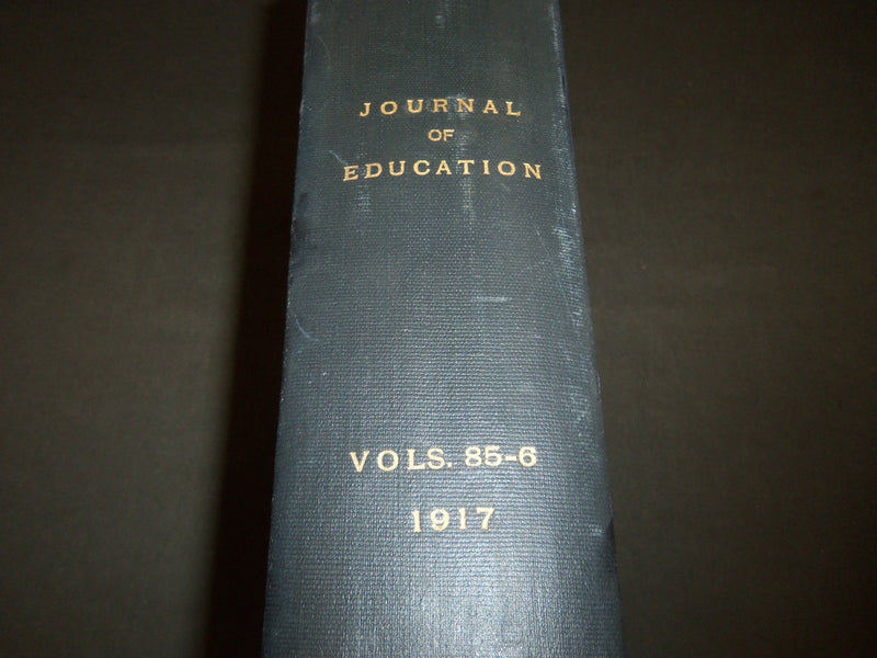 1917 JANUARY-DECEMBER JOURNAL OF EDUCATION BOUND VOLUME - COMPLETE YEAR - R 889