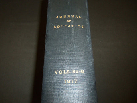 1917 JANUARY-DECEMBER JOURNAL OF EDUCATION BOUND VOLUME - COMPLETE YEAR - R 889
