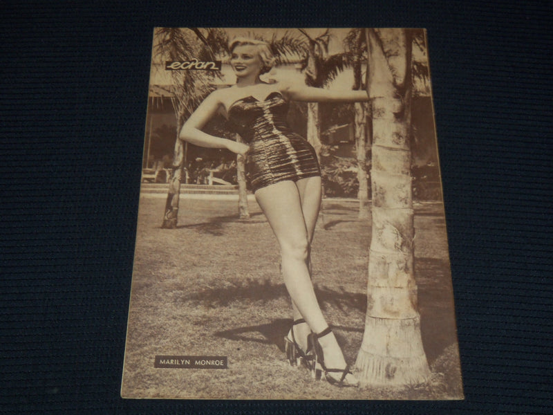 1950'S ECRAN MAGAZINE - MARILYN MONROE BACK COVER - CLARK GABLE - E 17074