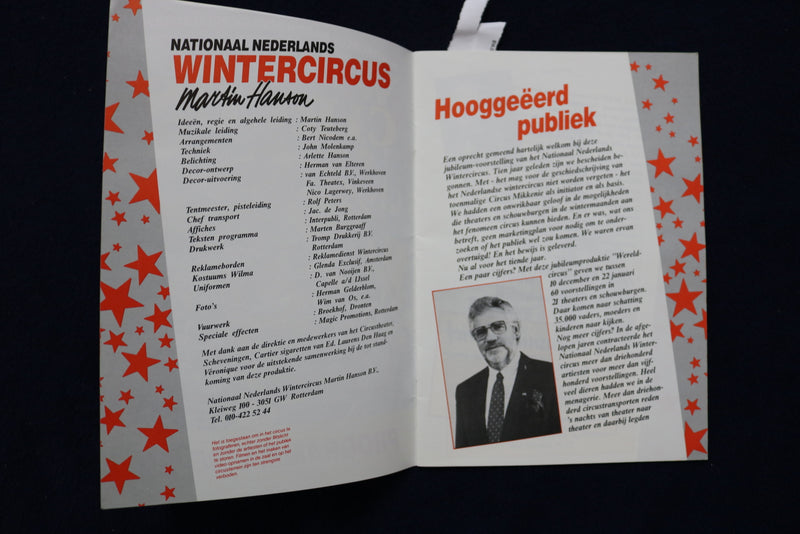 1988-1992 MARTIN HANSON WINTERCIRCUS PROGRAMS - LOT OF 3 - DUTCH TEXT - K 611