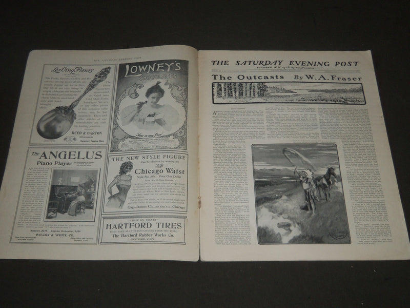 1901 APRIL 13 THE SATURDAY EVENING POST MAGAZINE - ILLUSTRATED COVER - SP 529