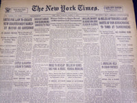 1934 AUG 7 NEW YORK TIMES - 65 MILES OF TORCHES LIGHT ROUTE HINDENBURG - NT 1603