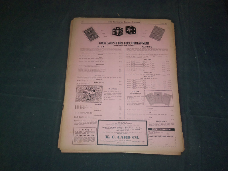 1941 JULY THE NATIONAL POLICE GAZETTE MAGAZINE - JESSICA ROGERS - B 5885