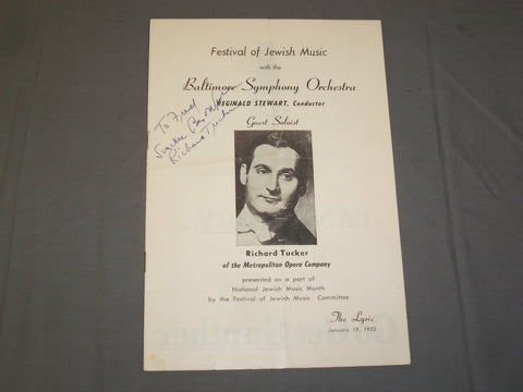 METROPOLITAN OPERA SINGER RICHARD TUCKER 8 X 10 AUTOGRAPHED PHOTO - J 4073